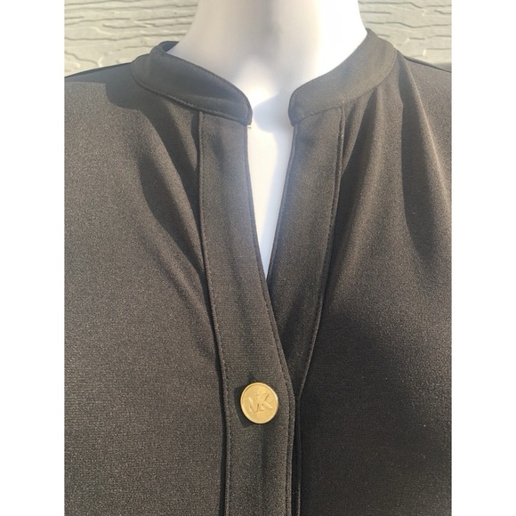 ⭐️2/$50⭐️MICHAEL KORS Jumpsuit Womens Black Cropped Wide Leg Tie Waist Stretch 🖤 - Picture 9 of 14